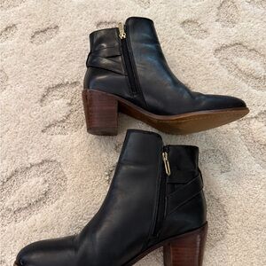 Sam Edelman Marlene Black Leather Ankle Booties